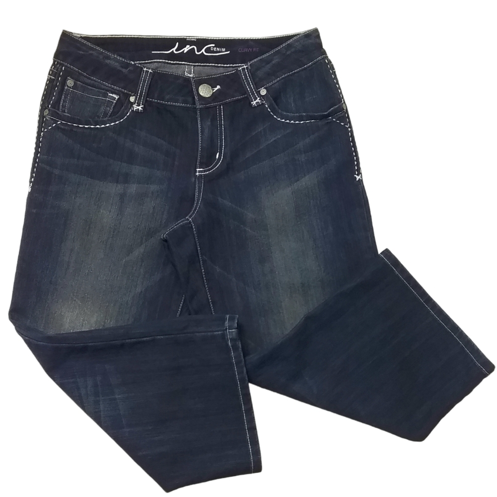 INC Jeans Women's 4 Curvy Denim Capri